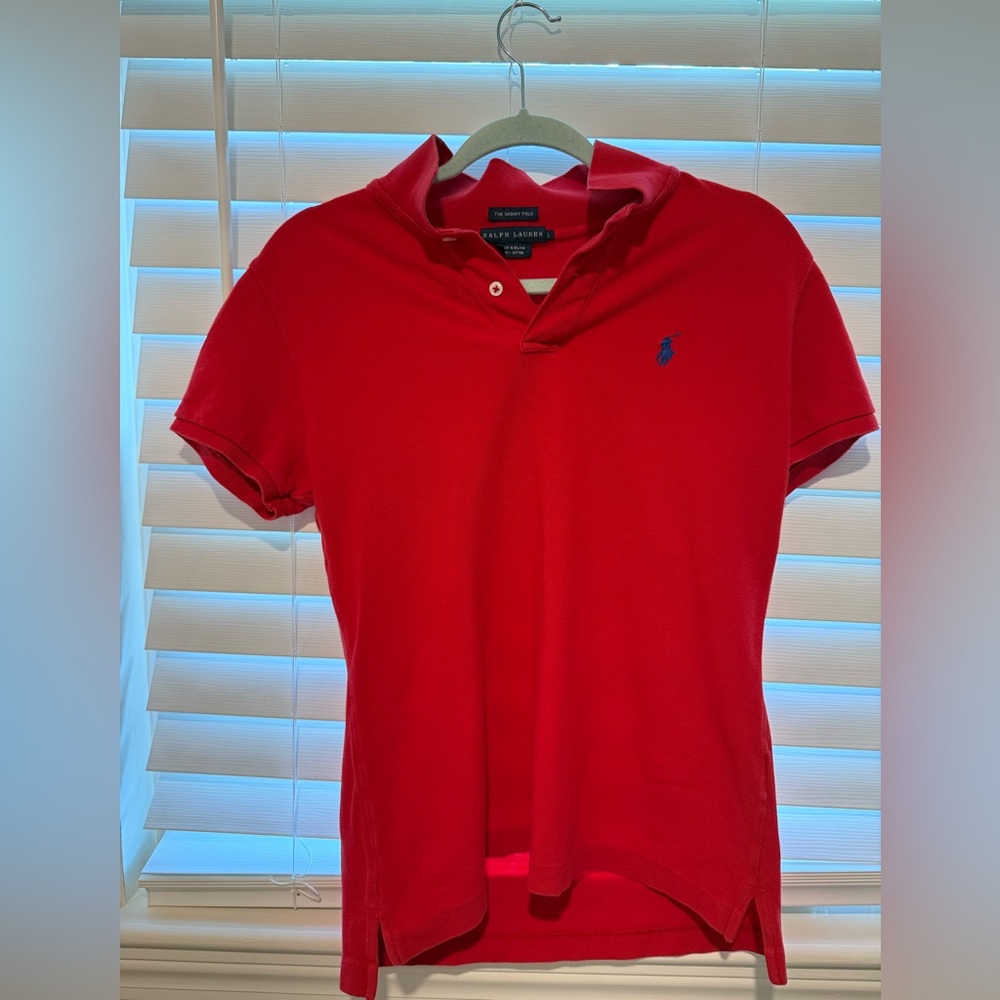 Vintage Ralph Lauren🎡♥️📚🎈🍎Women’s Red Polo Shirt - excellent condition